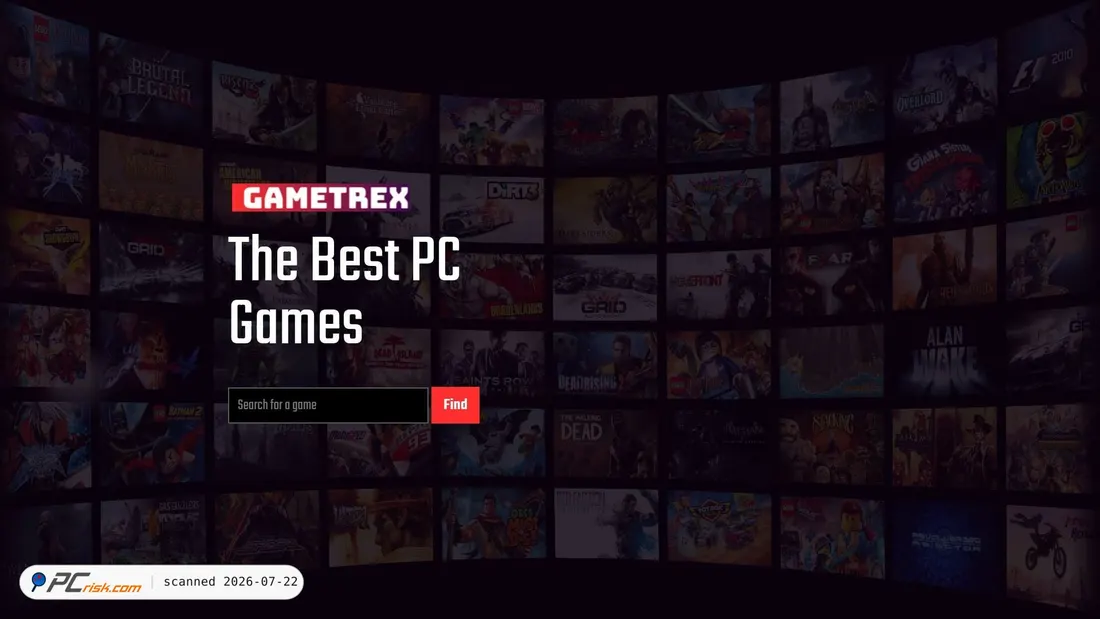 Screenshot of gametrex.com