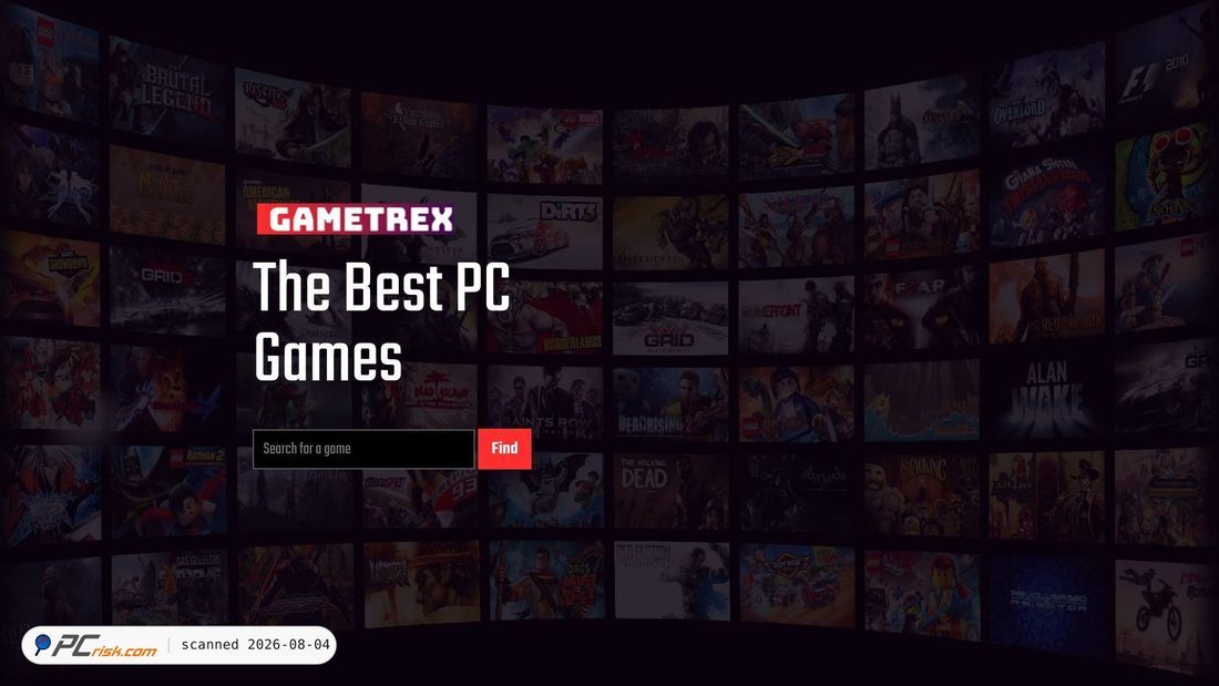 Screenshot von gametrex.com