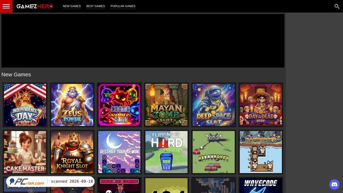 Captura de ecrã de gamezhero.com