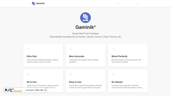 Capture d’écran de gaminik.net