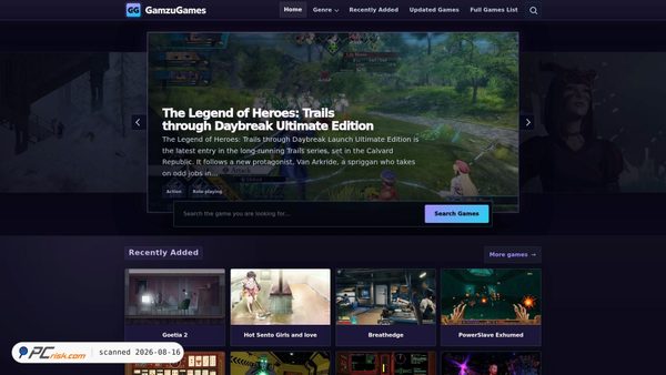 gamzugames.com screenshot
