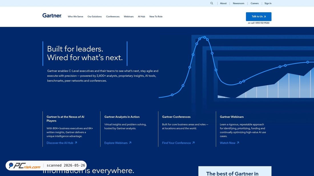 Screenshot of gartner.com