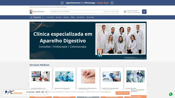 gastrocentrojoinville.com.br screenshot