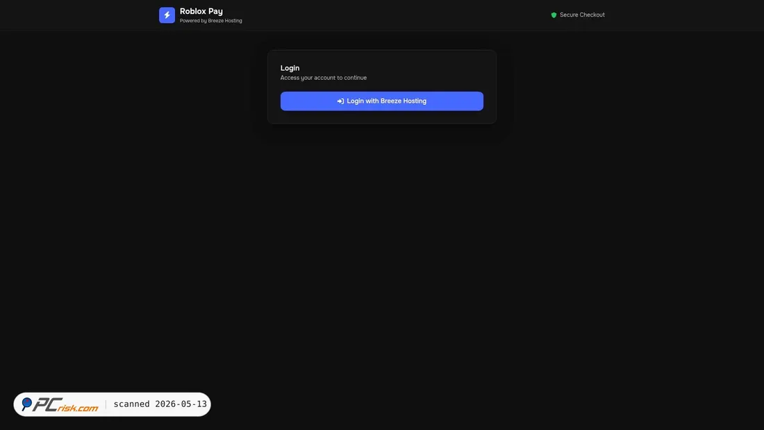 Screenshot of gateway.breezehost.xyz