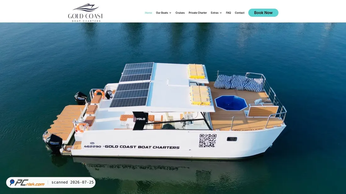 Screenshot of gcboatcharters.com.au