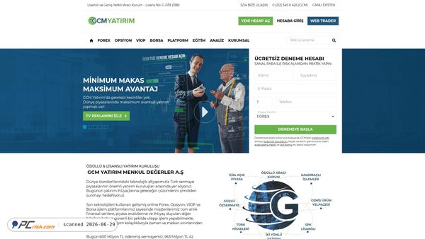 gcmyatirim.com.tr screenshot