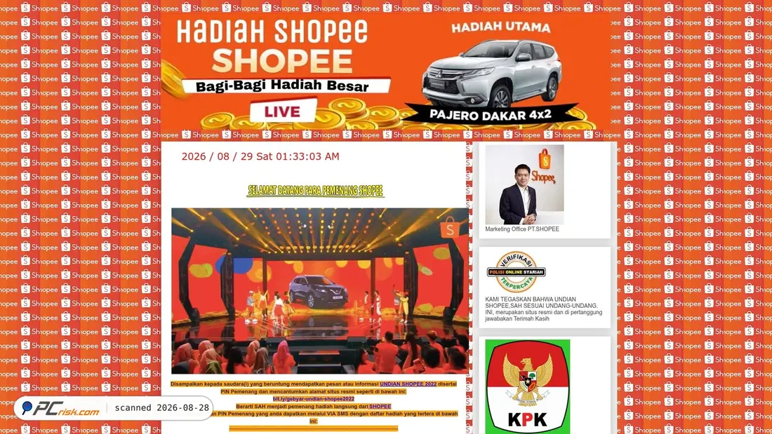 Screenshot von gebyar-undian-shopee2022.blogspot.com