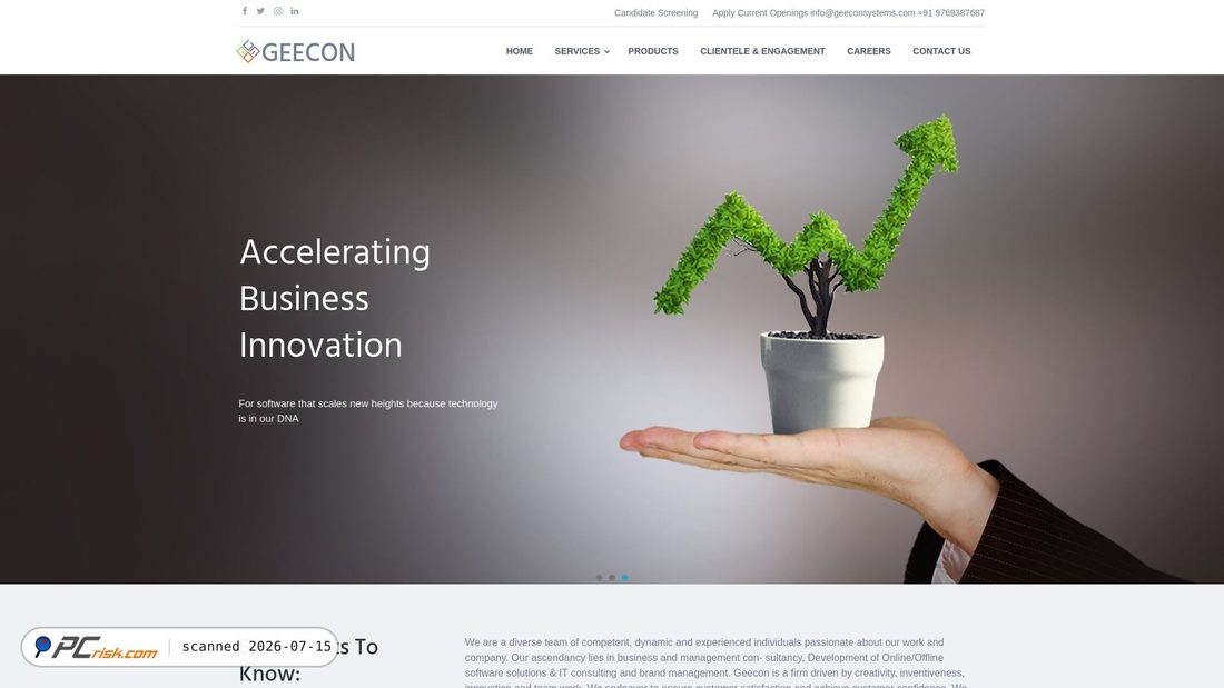 Screenshot von geeconsystems.com