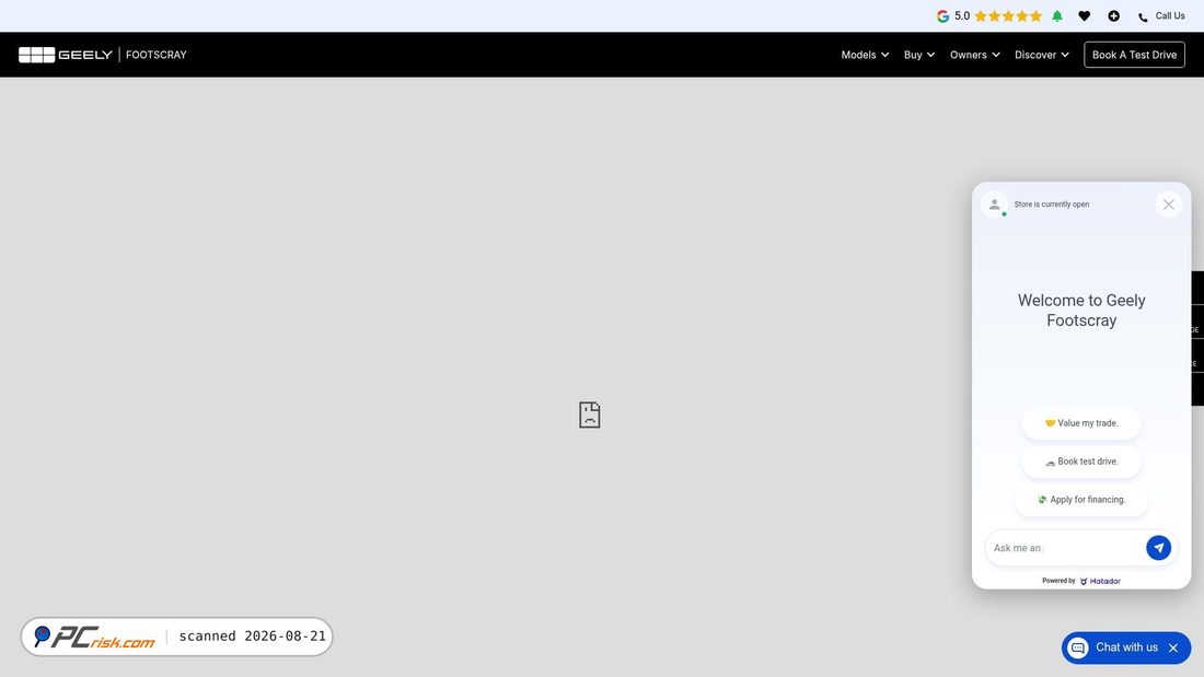 Captura de pantalla de geelyfootscray.com.au
