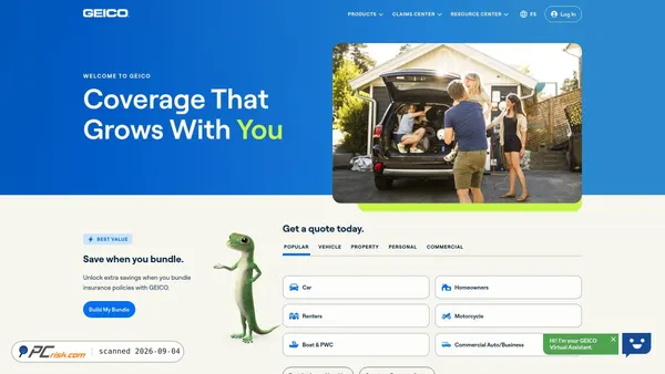geico.com Screenshot
