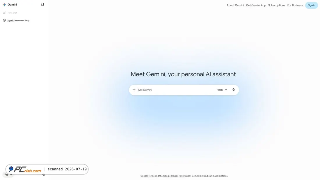 Screenshot of gemini.google.com