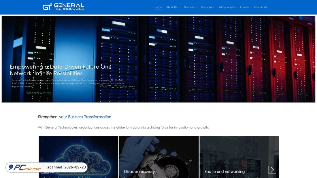 Captura de ecrã de generaltechnologies.co.in