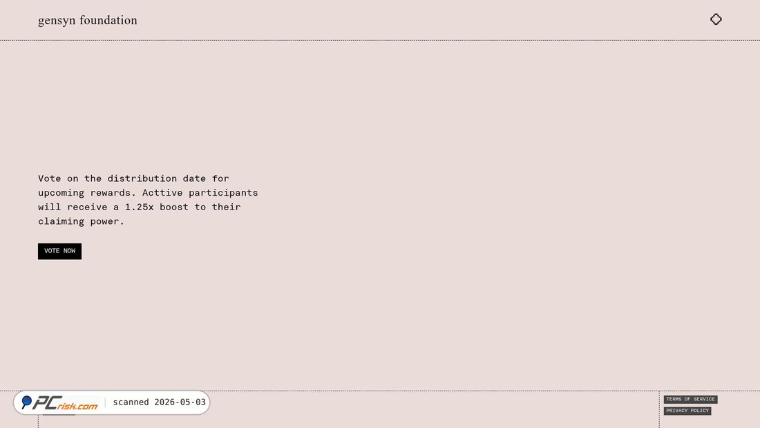 Screenshot von gensyn-vote.com