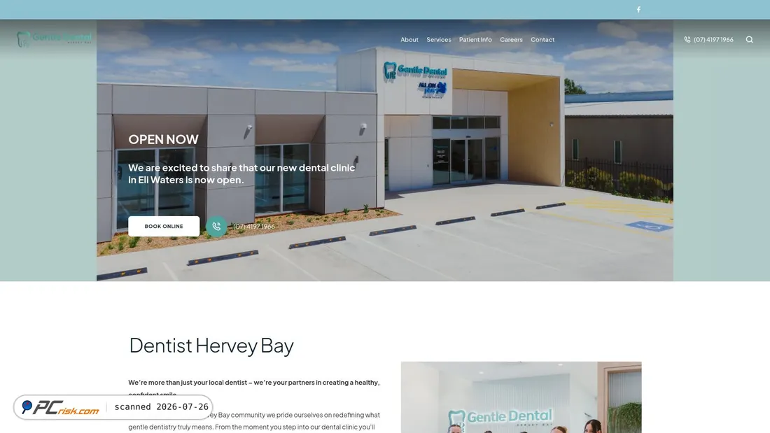 Screenshot of gentledentalherveybay.com.au