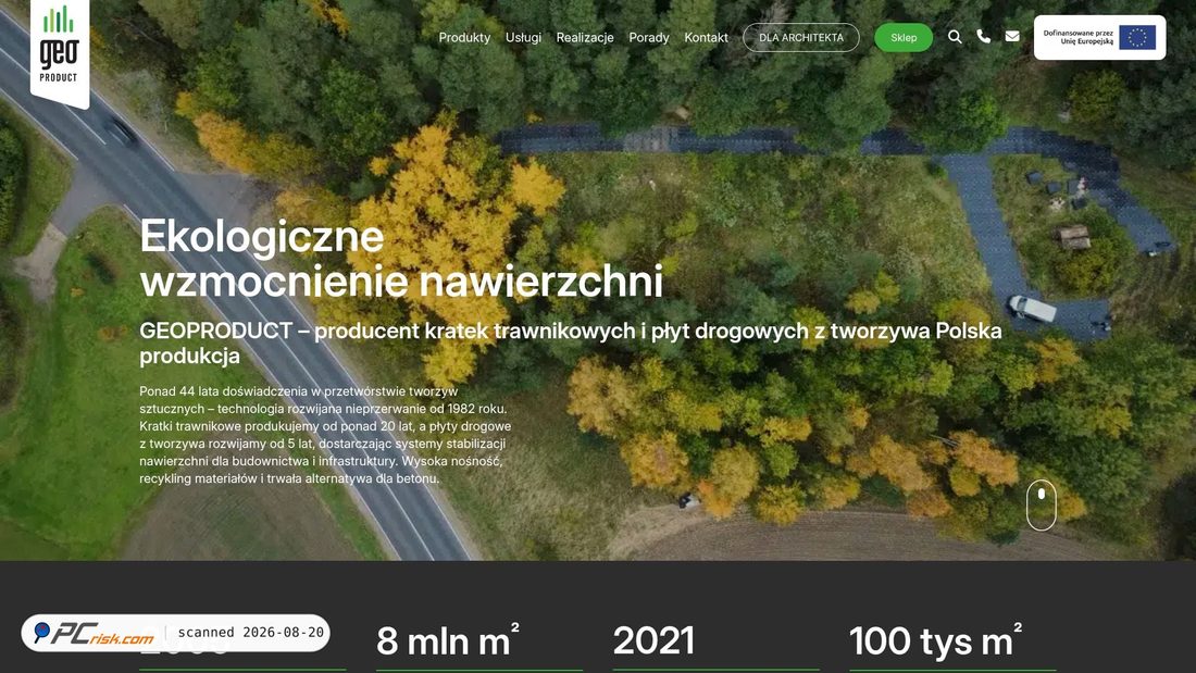 Screenshot von geoproduct.pl