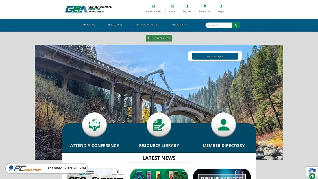 Screenshot von geoprofessional.org