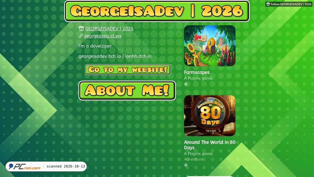 Zrzut ekranu georgeisadev.itch.io