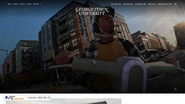 georgetown.edu screenshot