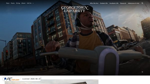 georgetown.edu screenshot