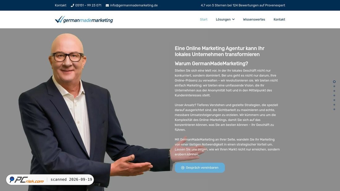 Captura de ecrã de germanmademarketing.de