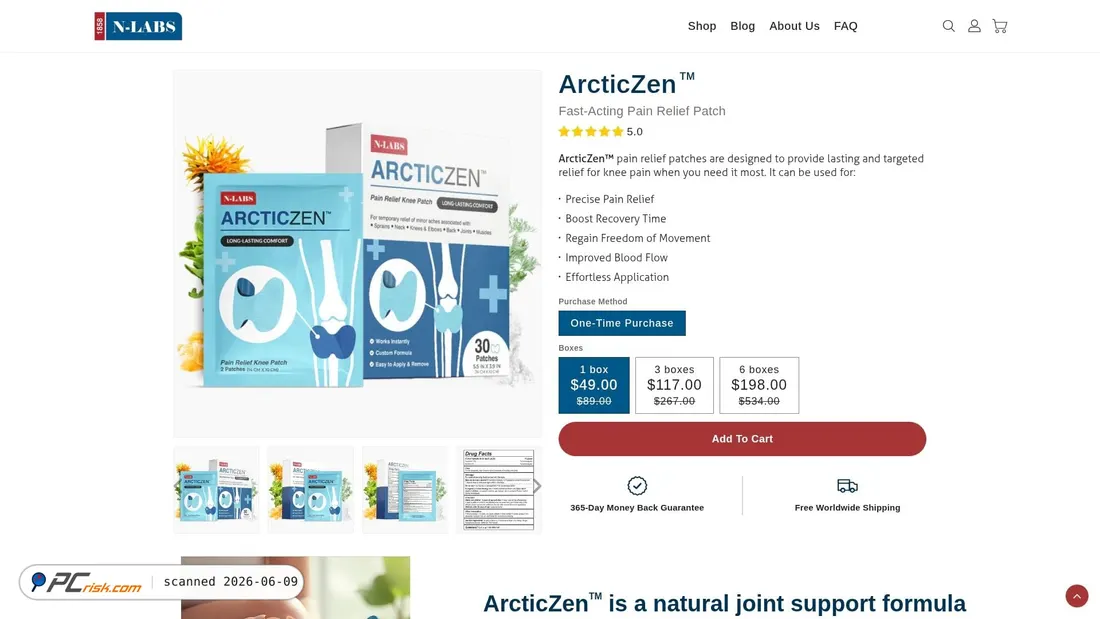 Screenshot di getarcticzen.com