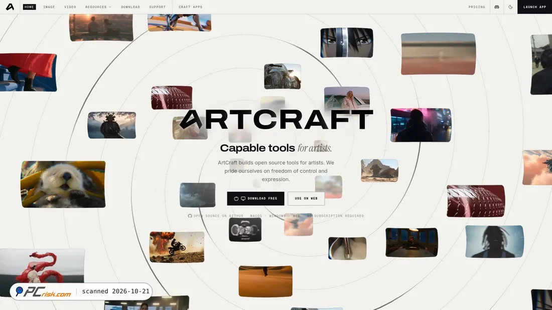 Screenshot von getartcraft.com