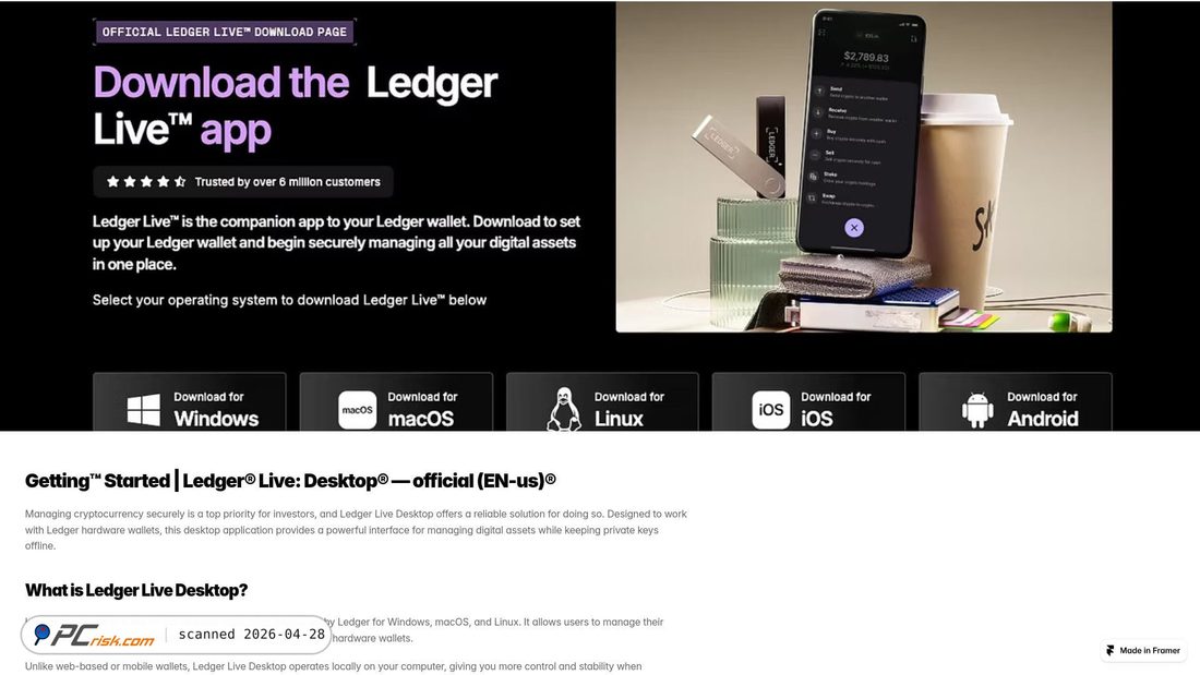 Screenshot of getdesktop-ledgr.framer.wiki