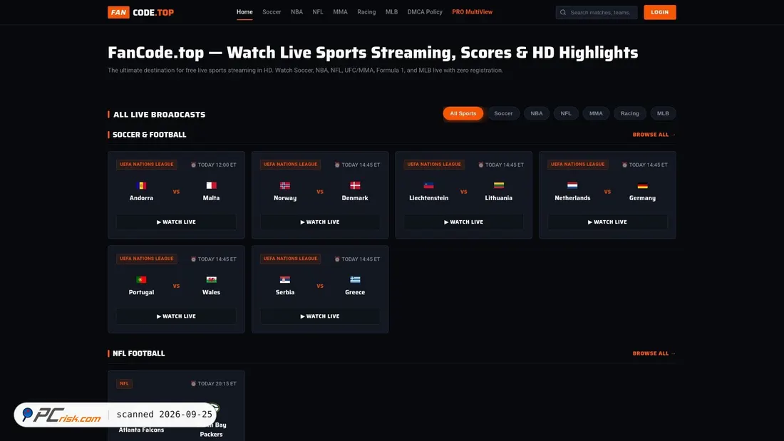 Zrzut ekranu getfoot.live