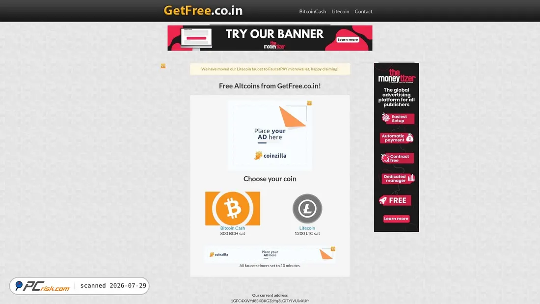 Screenshot of getfree.co.in