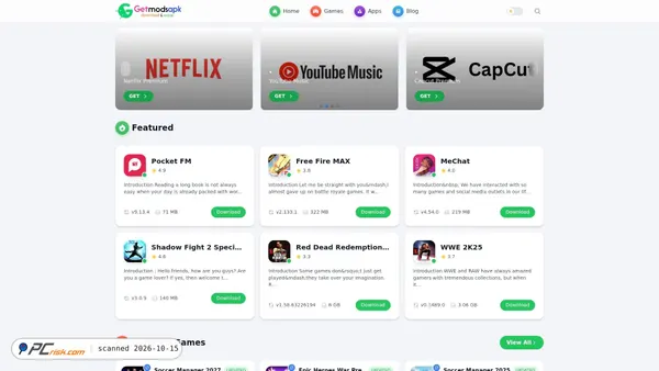 Capture d’écran de getmodsapk.com