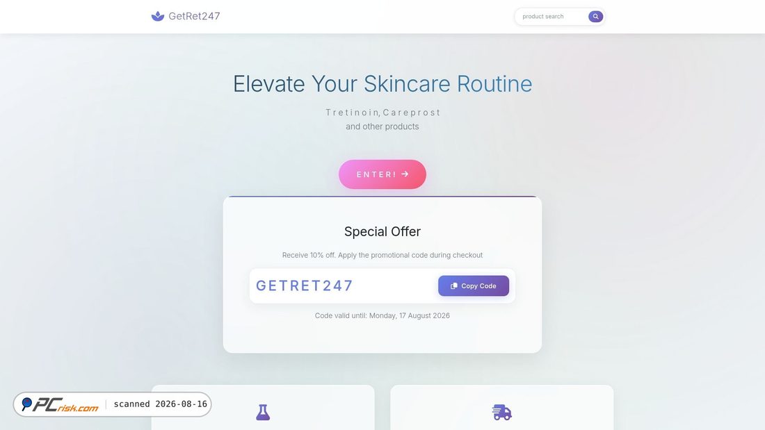 Screenshot of getret247.com