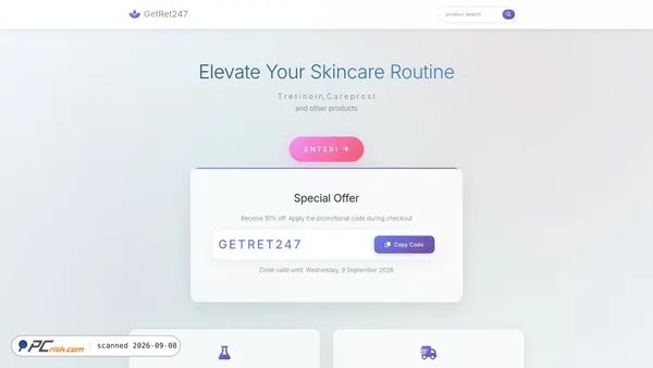 Captura de ecrã de getret247.com