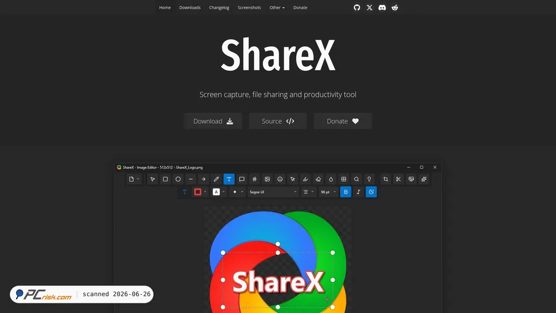 Screenshot di getsharex.com