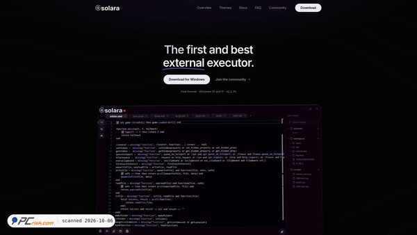 Screenshot di getsolara.dev