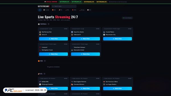 Capture d’écran de getstream.live