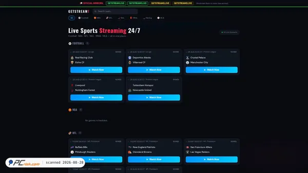 Captura de getstream1.live