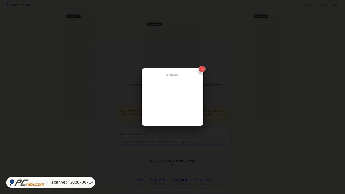 Screenshot of getthispdf.com