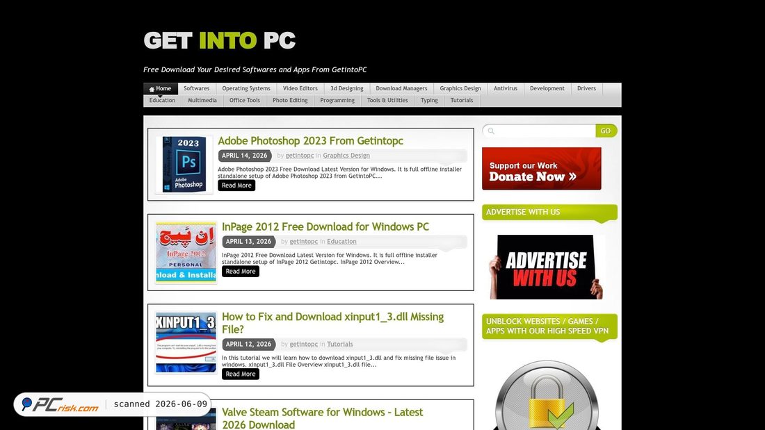 Screenshot of gettintopc.net