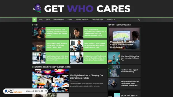 Captura de ecrã de getwhocares.com