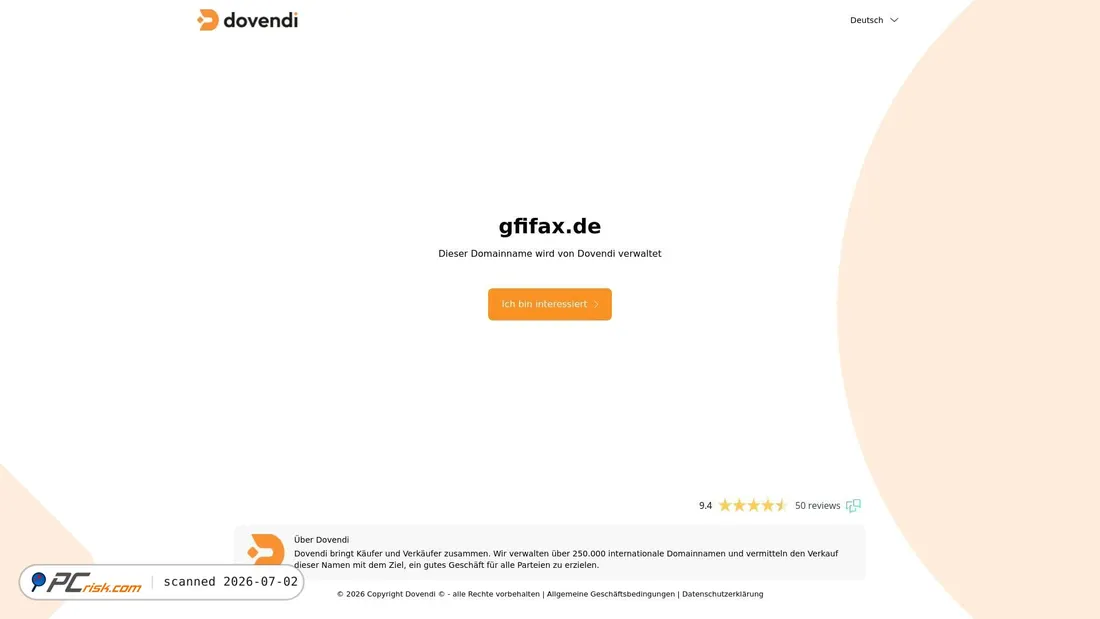 Screenshot of gfifax.de
