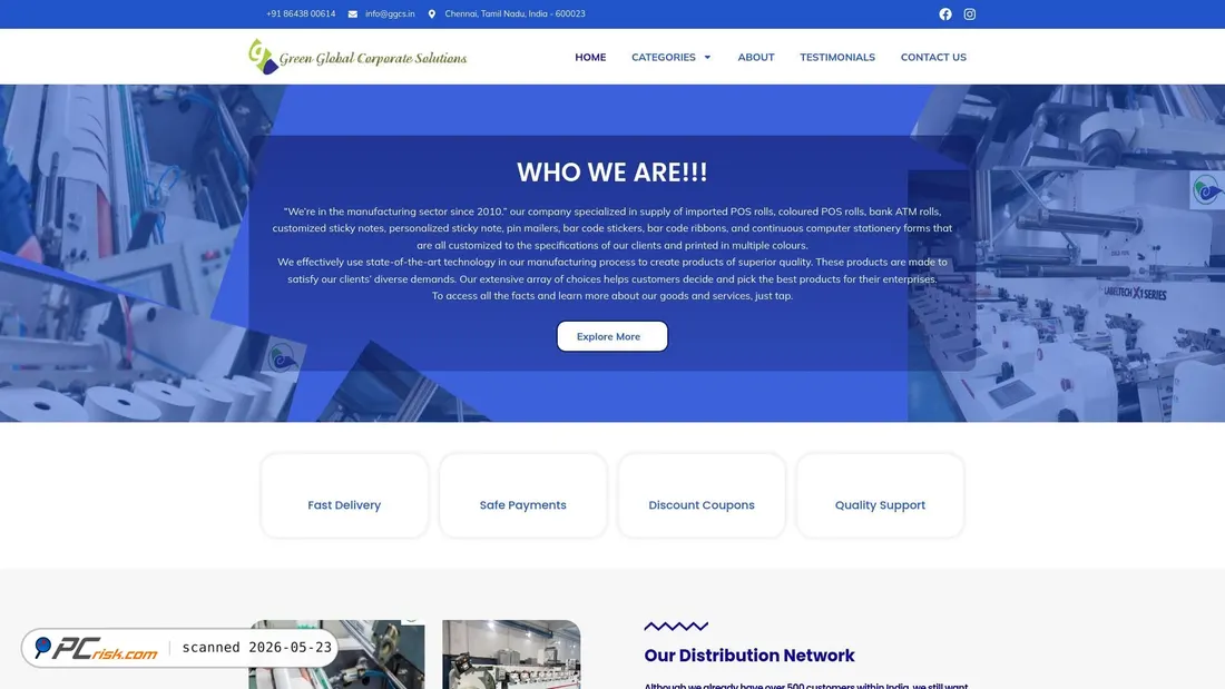 Screenshot of ggcs.in