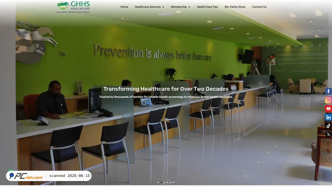 Screenshot of ghhs.com.my