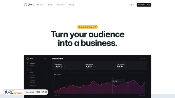 ghost.org screenshot
