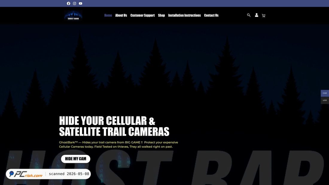 Screenshot von ghostbark.com