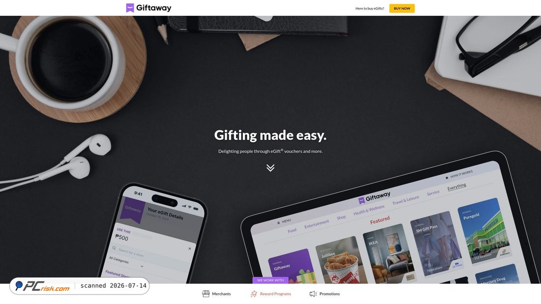 Screenshot of giftaway.ph