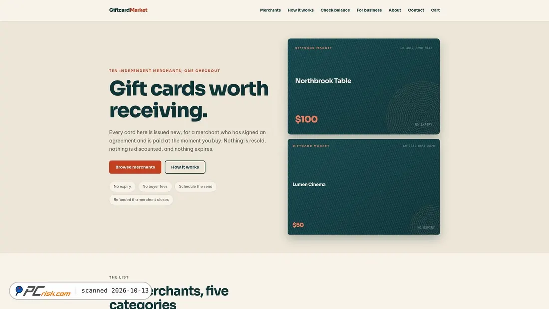 Screenshot of giftcard-market.com