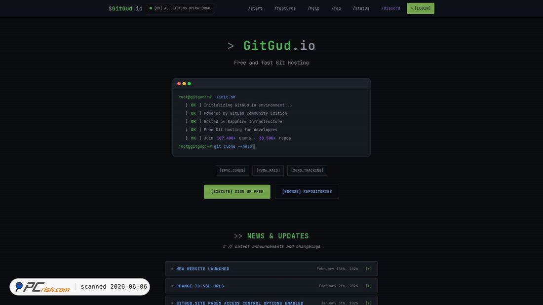 Screenshot of gitgud.io