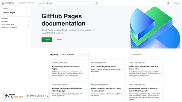 github.io screenshot