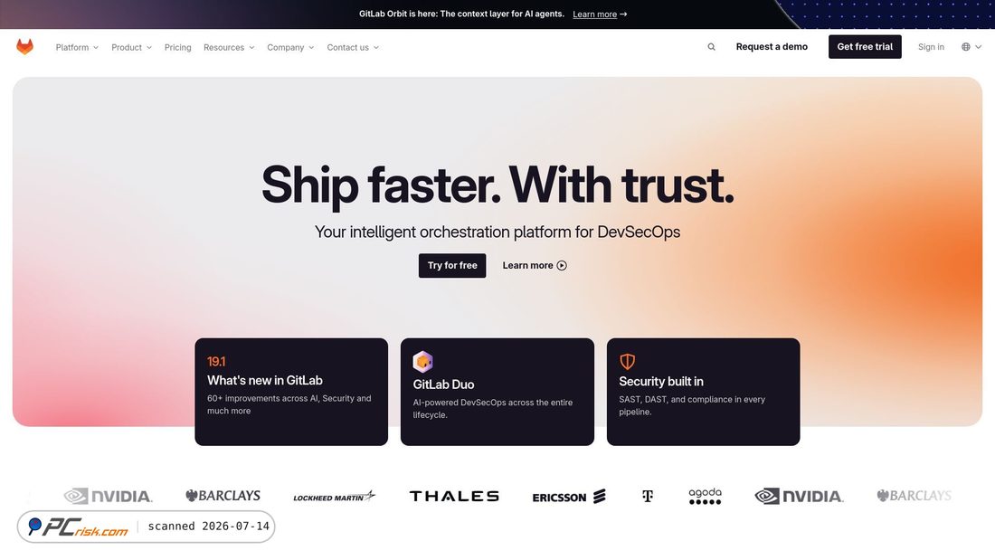 Screenshot of gitlab.io