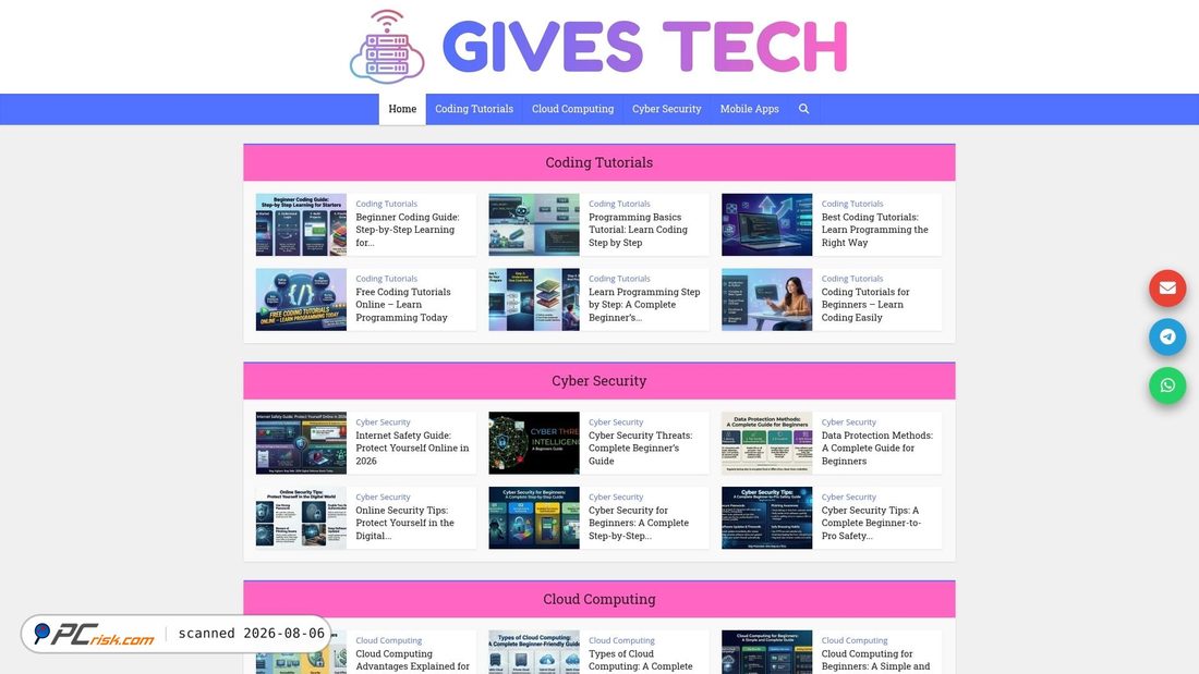 Screenshot of givestech.com